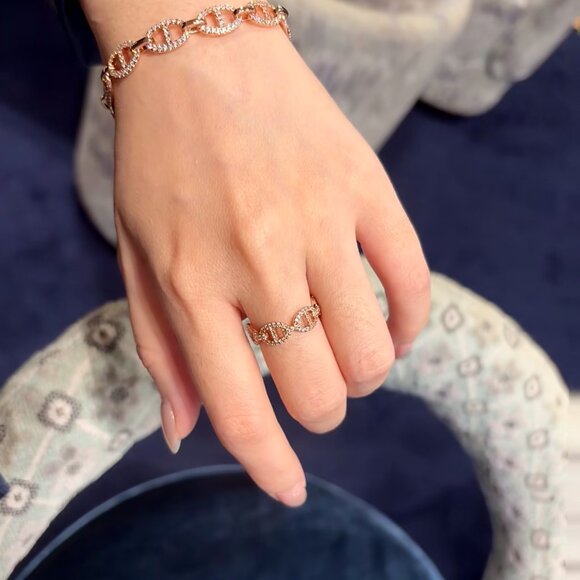 APM Monaco Maille Marine Rose Gold Bracelet - Picture 5 of 5